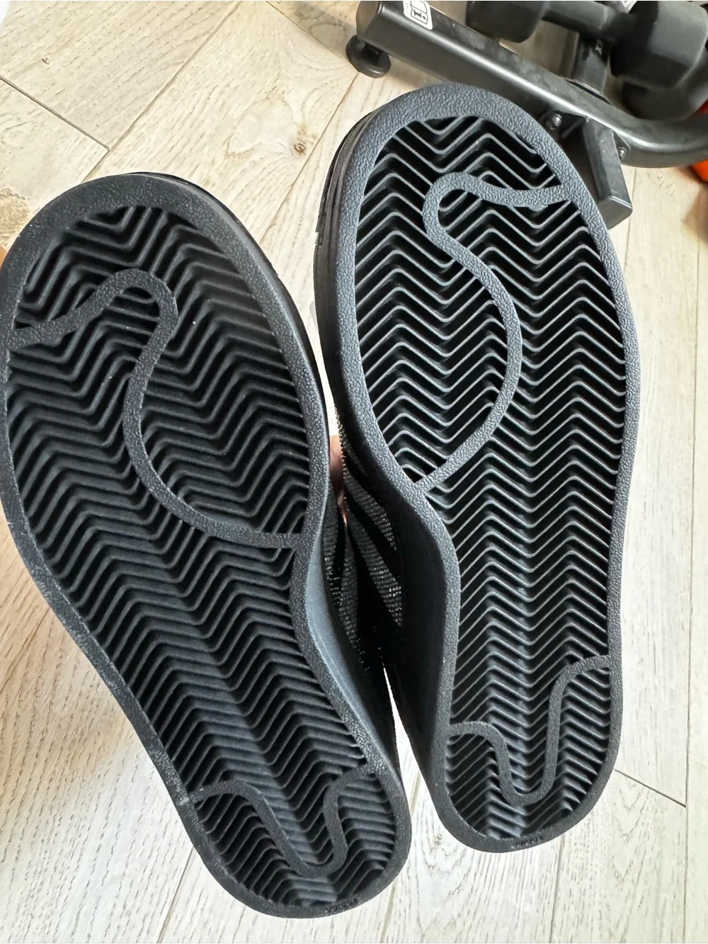 Brand New adidas Black Sneakers with White Crystal Stripe Accents